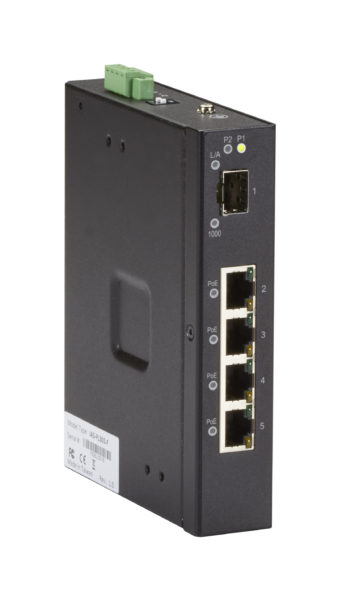 PoE+ Industrial Gigabit Switch 4+1 port